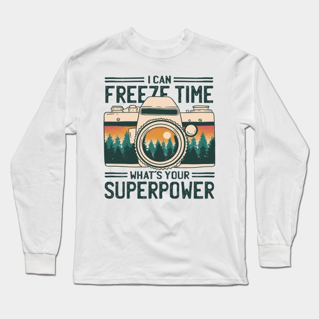 Time Freezer Superpower Snap Long Sleeve T-Shirt by Life2LiveDesign